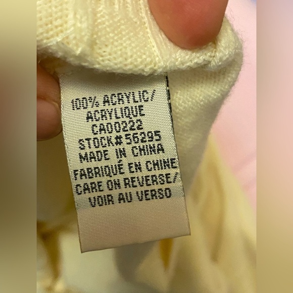 Cream Cowl Neck Sweater Soft and Casual - Picture 6 of 7